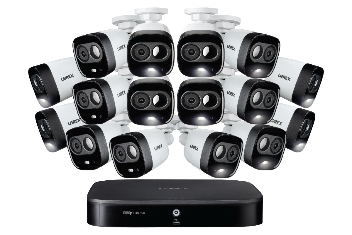 Lorex Discontinued, 1080p 16-channel 2TB Wired DVR System with 16 Active Deterrence Cameras