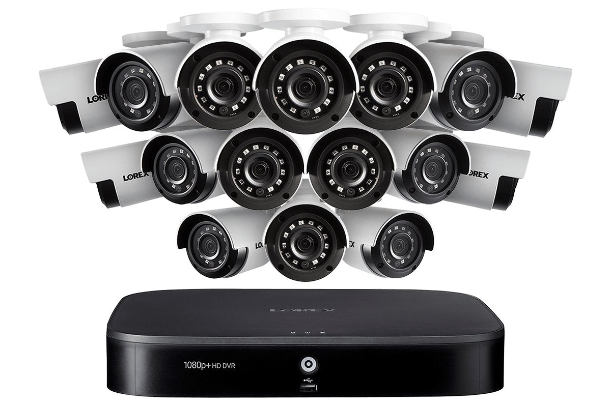 Lorex Discontinued, 1080p HD 16-Channel Security System with Sixteen 1080p HD Outdoor Cameras, Advanced Motion Detection and Smart Home Voice Control