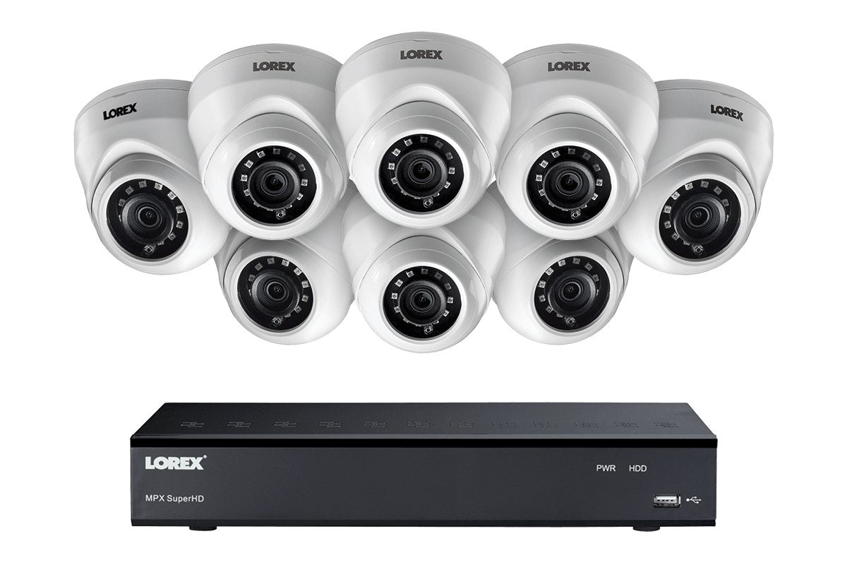 Lorex Discontinued, 1080p HD 8-Channel Security Camera System with Eight 1080p Dome Cameras