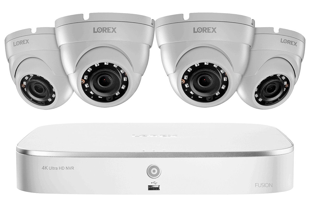 Lorex Discontinued, 2K IP Security Camera System with 8-Channel NVR and 4 Outdoor 5MP Dome Cameras