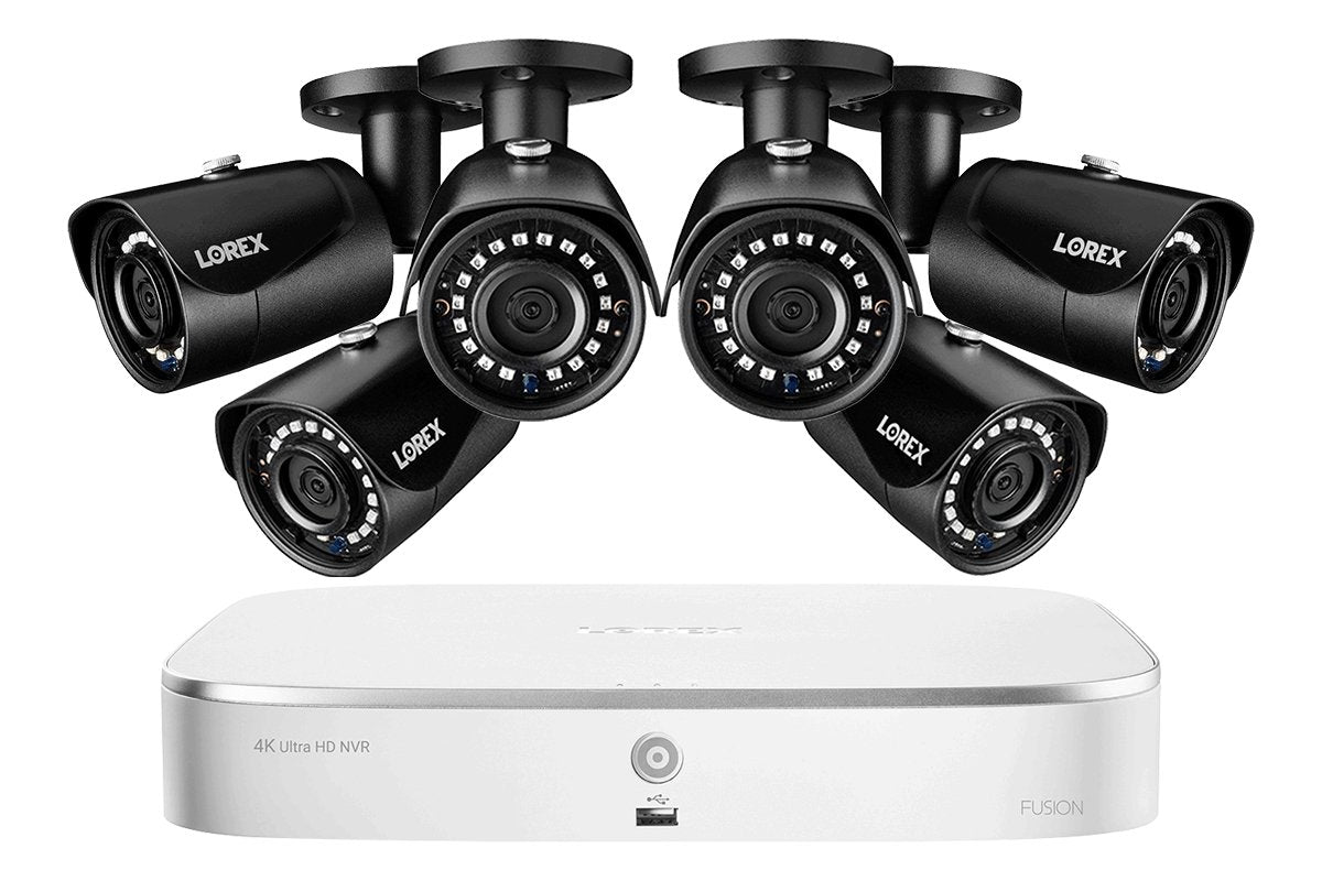 Lorex Discontinued, 2K IP Security Camera System with 8-Channel NVR and 6 Outdoor 2K (5MP) Cameras with Color Night Vision