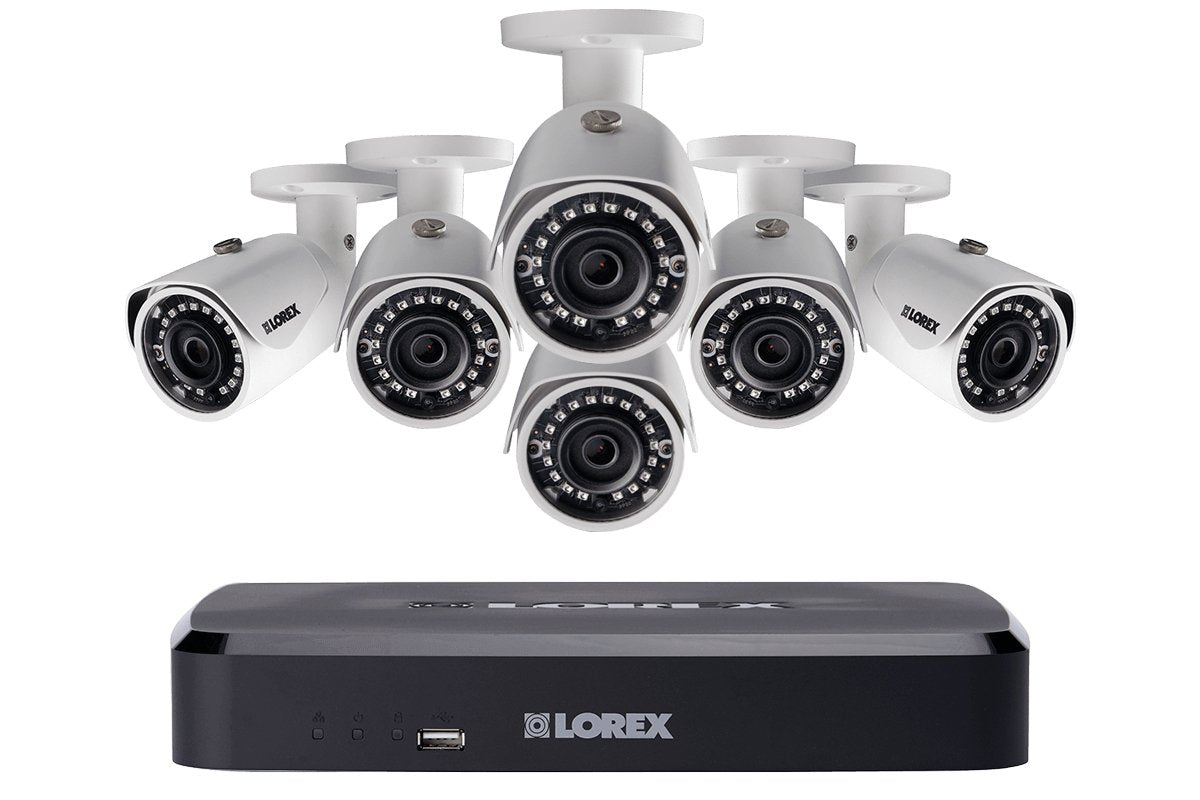 Lorex Discontinued, 2K IP Security camera system with 8 Channel NVR and 6 HD outdoor 3MP cameras