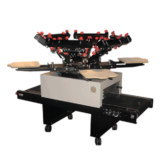 Brown, Brown PonyXprs Manual Screen Printer and Conveyor Dryer