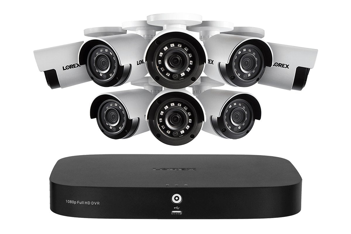 Lorex Discontinued, Lorex 1080p (8 Camera Capable) 1TB Wired DVR System with Analog Security Cameras