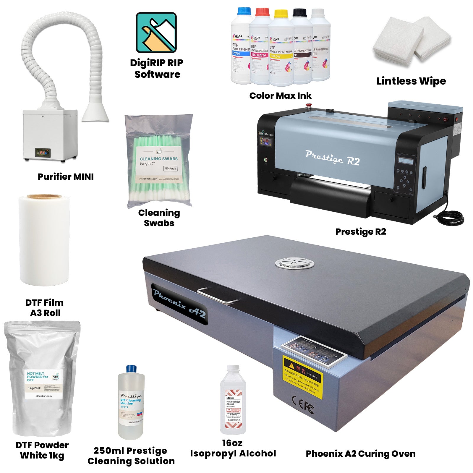 DTF Station, Prestige R2 Curing Oven Bundle