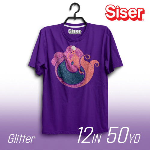 Siser, Siser Glitter Heat Transfer Vinyl - 12" Width 50 Yard